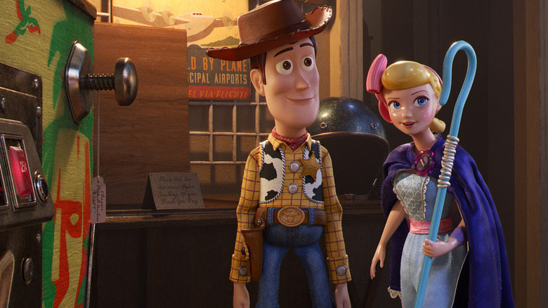 Woody and Bo Peep in Toy Story 4