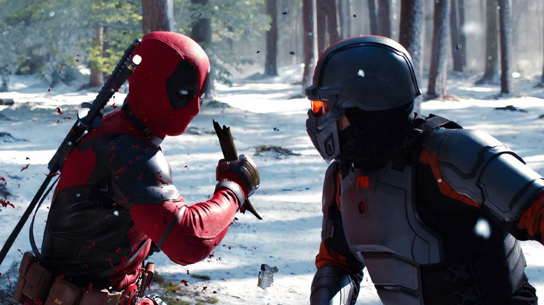 Deadpool fighting TVA agent