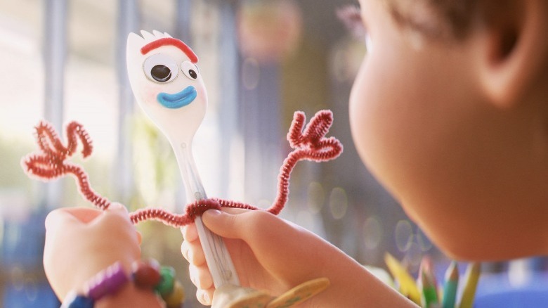 Bonnie making Forky smiling Toy Story