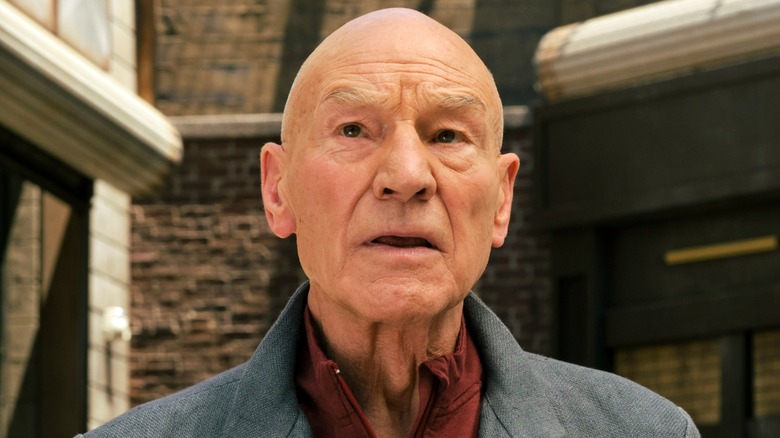 Patrick Stewart looks up in Star Trek: Picard