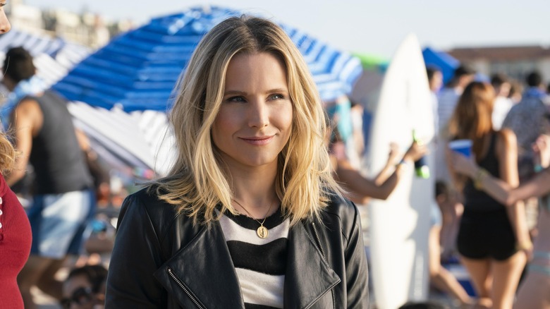 Veronica smiling on beach