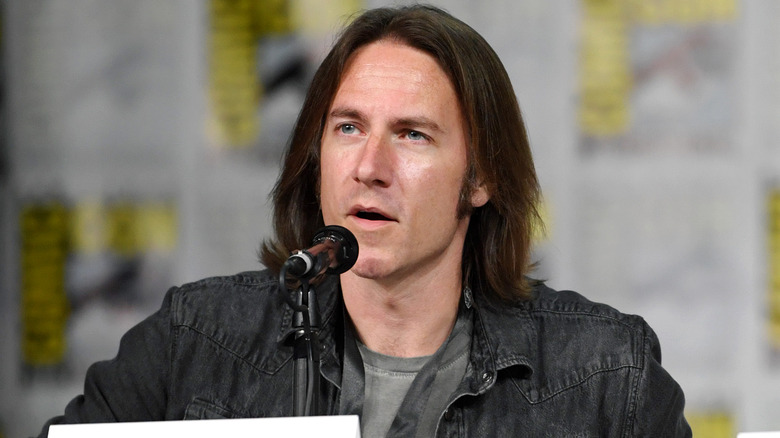 Matthew Mercer talks into a microphone