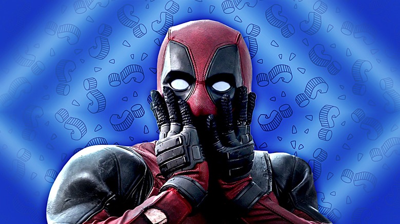 Deadpool gasping in mock horror