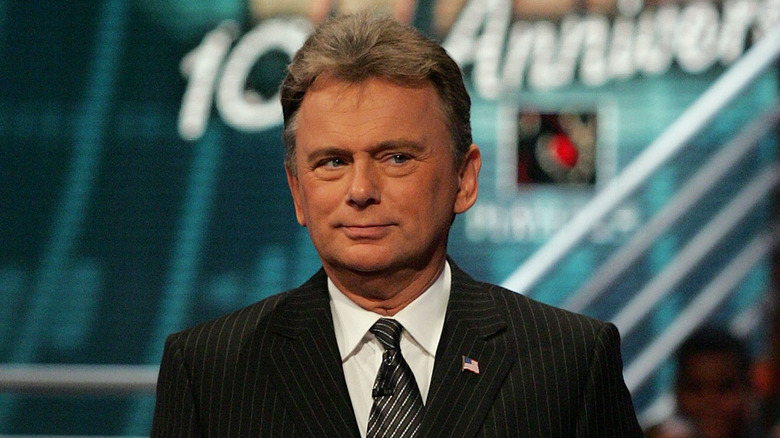 Pat Sajak looking serious