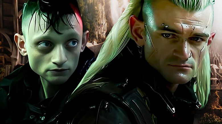 Cyberpunk Gollum and Legolas intense