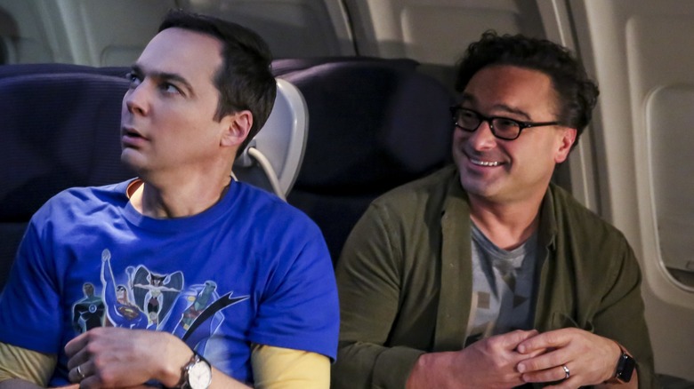 Sheldon and Leonard on plane