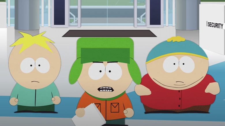 Kyle, Butters, and Cartman