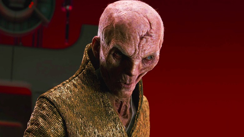 Supreme Leader Snoke staring intently