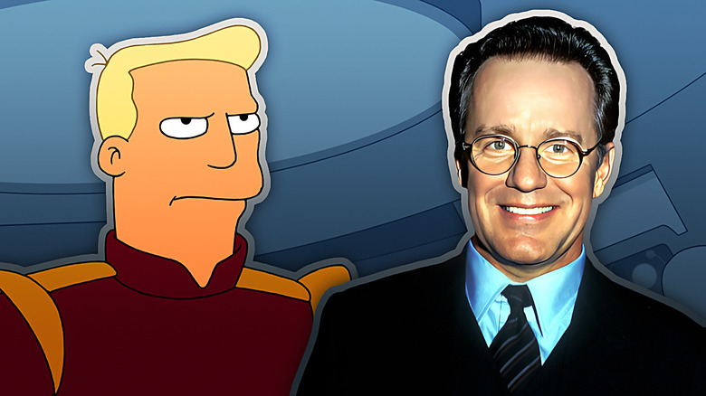 Zapp Brannigan with Phil Hartman smiling