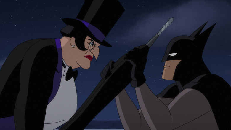 The Penguin fighting Batman