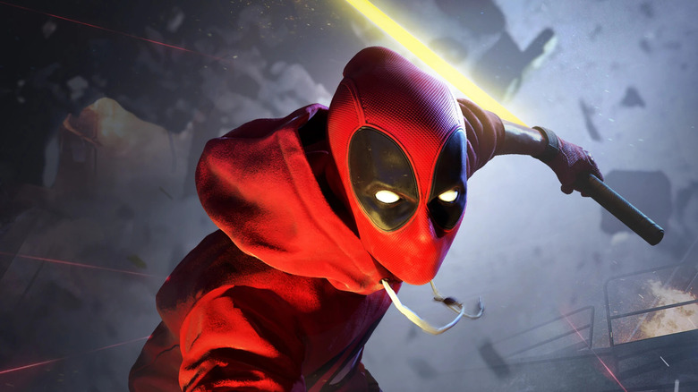 Kidpool wields lightsaber