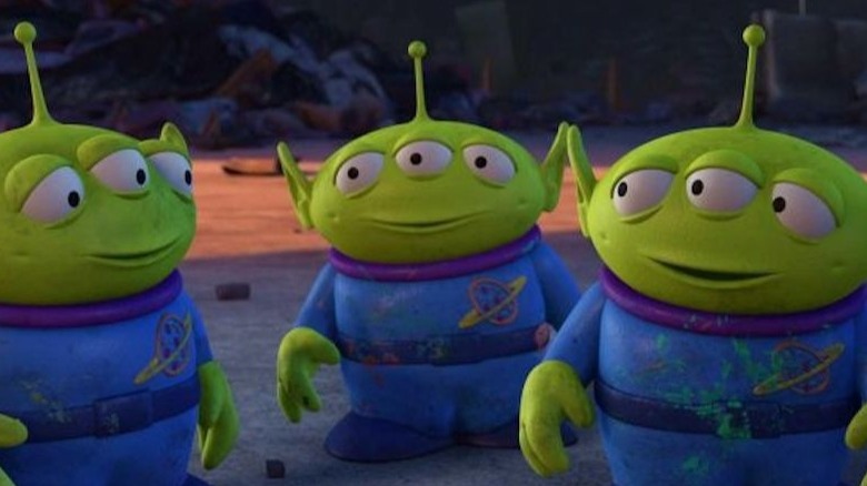 Little green men dirtied standing Toy Story