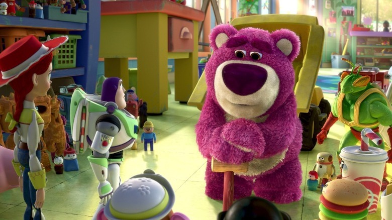 Lotso standing concerned  Toy Story