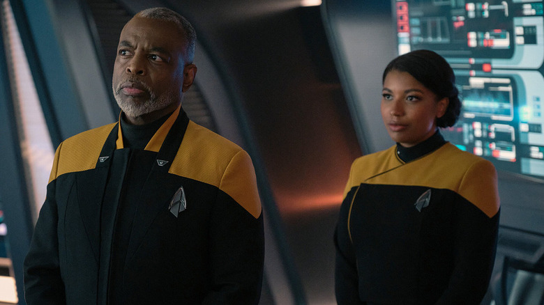 LeVar Burton and Mica Burton as Geordi and Alandra La Forge on Star Trek: Picard