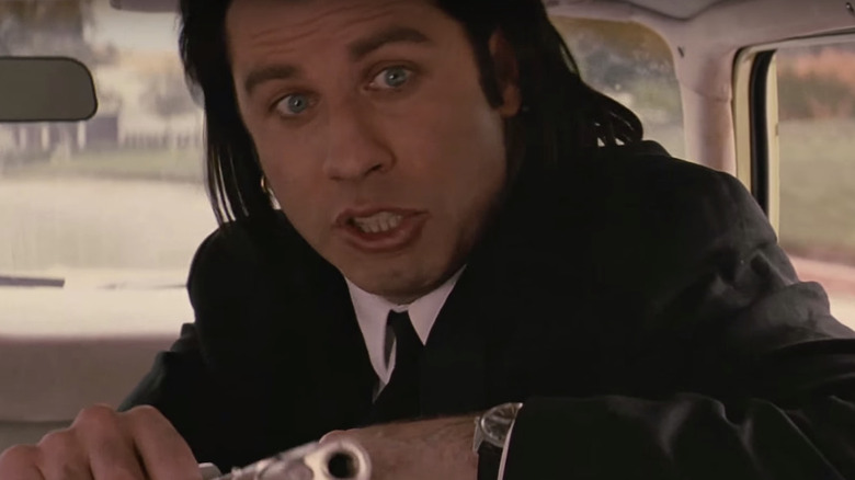 Vincent Vega holding gun