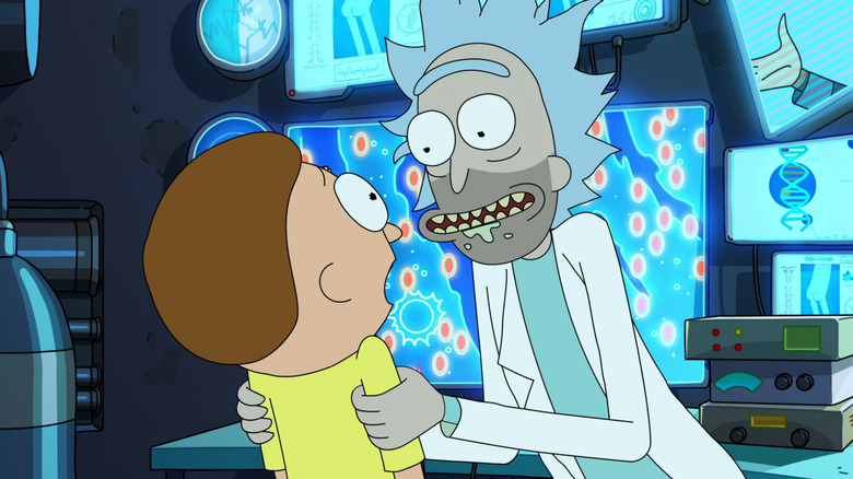 Morty Smith and Rick Sanchez on Rick and Morty