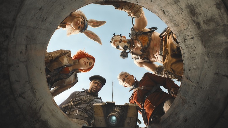 Borderlands characters looking down hole