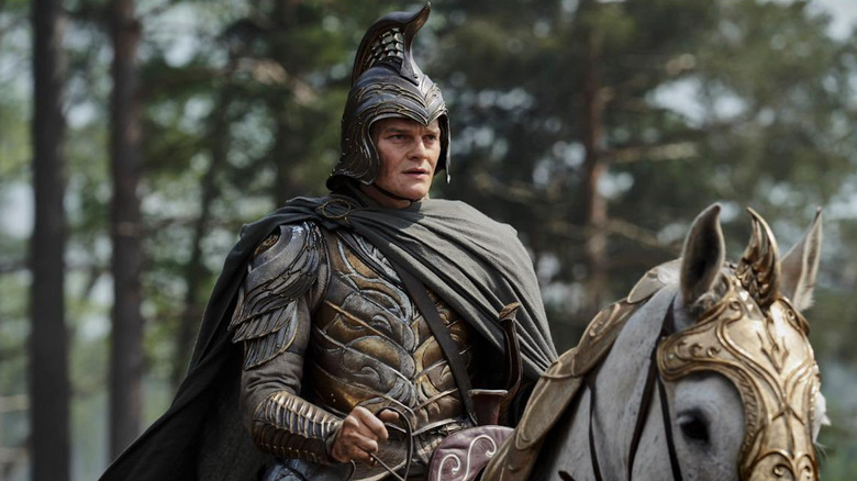 Elrond in armor on horse