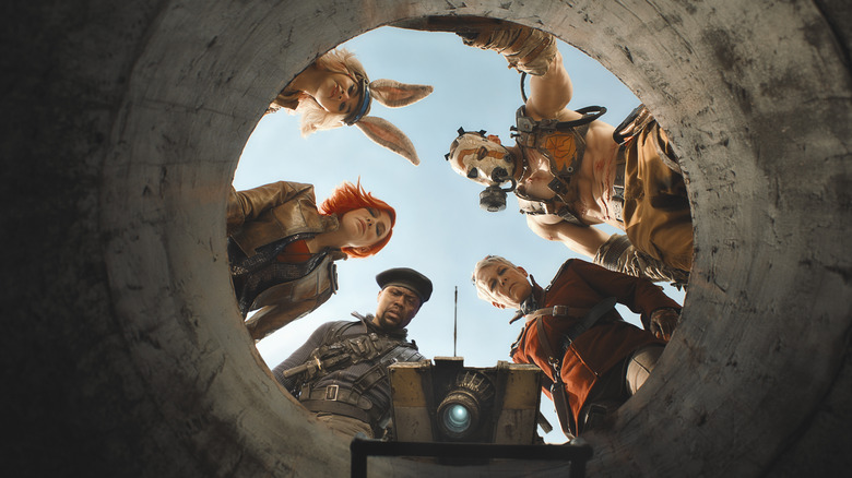 Borderlands crew looking down hole