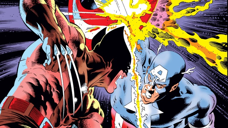 Wolverine attacks Captain America