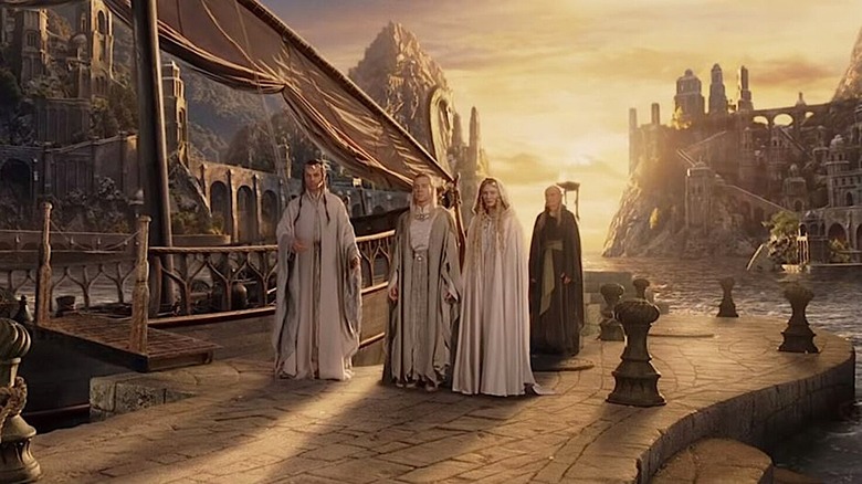 Elrond, Celeborn, Galadriel, and Círdan